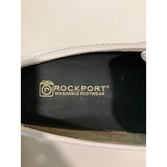 Rockport Washable Footwear‎ White Leather Driving Shoe Moccasin Square Toe 11M main image 7